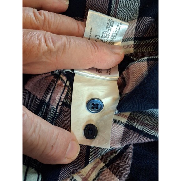 💗 Orvis Pink & Black Plaid Flannel Button-Down Shirt – Unisex Size Small - Picture 6 of 10